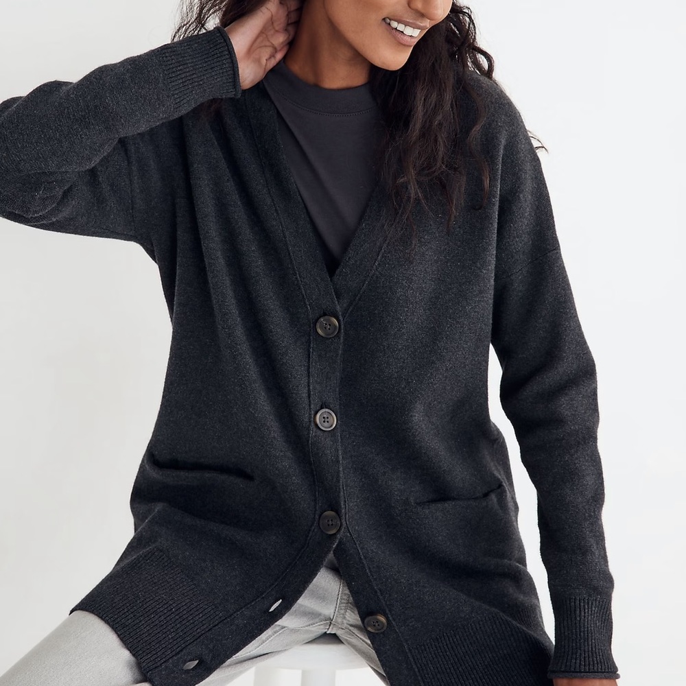 NWOT Madewell Miller Cardigan in Heather Grey